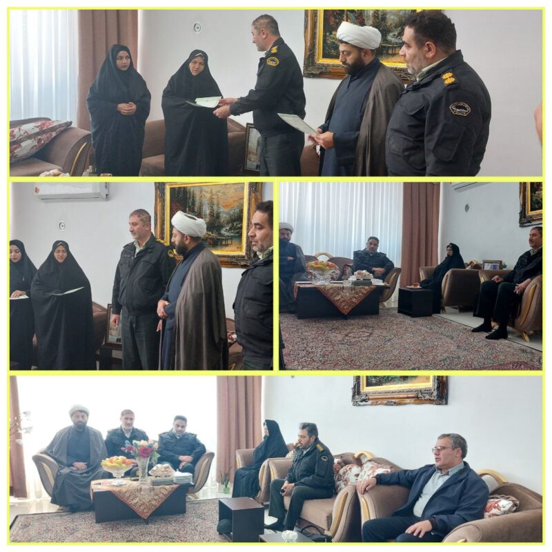 دیدار فرمانده انتظامی شهرستان میانه با خانواده شهید ” ناصر محمدی”