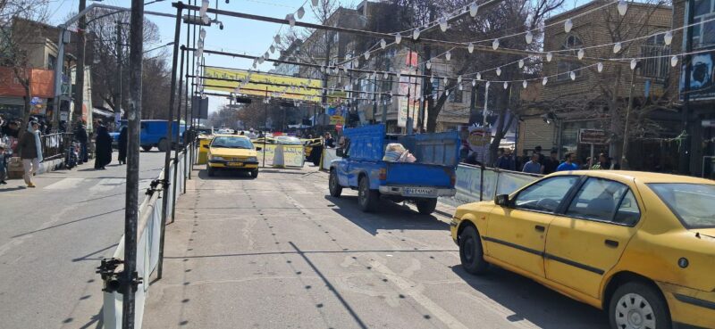 بازگشایی موقت معبر در هسته مرکزی شهر مرند؛اجرای طرح بعد از تعطیلات فروردین ۱۴۰۴