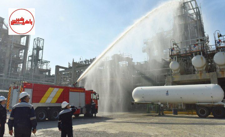 رزمایش پدافند شیمیایی با محوریت مقابله با آتش‌سوزی در پتروشیمی تبریز