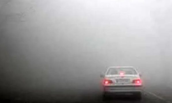 مه شدید در انزلی/ویدیو