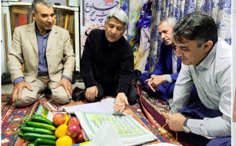 دیدار فرماندر اهر با اساتید خوشنویسی