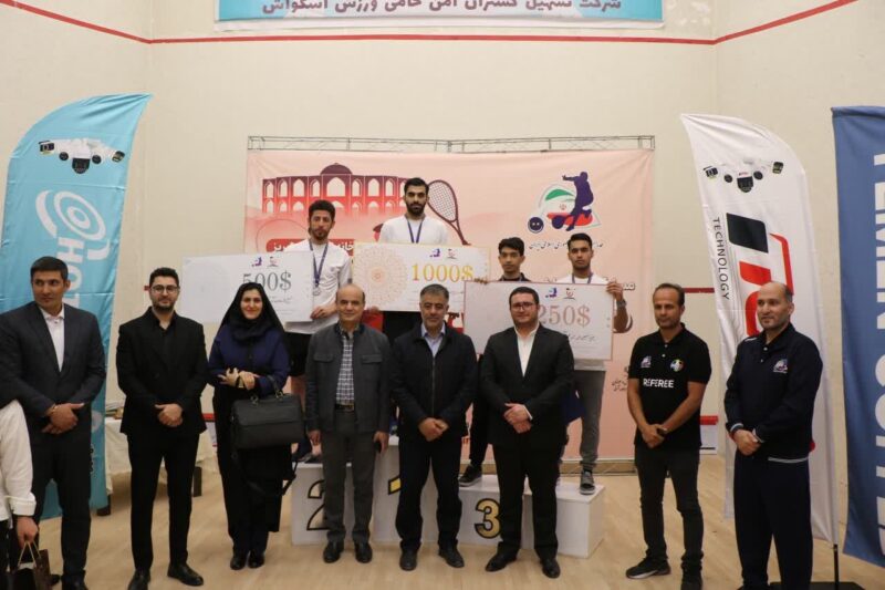 برگزاری مراسم اختتامیه مسابقات اسکواش جایزه بزرگ مردان در تبریز