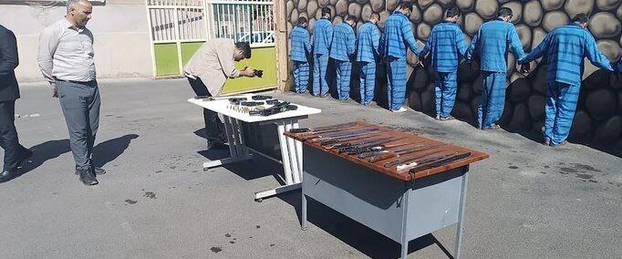 ۱۴ اراذل و اوباش تبریزی در چنگال قانون