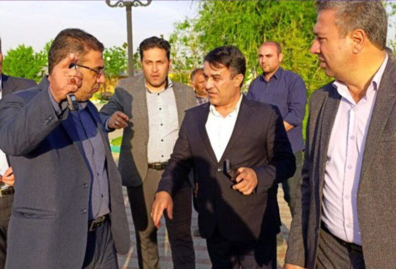 فرماندار اهر از محل برگزاری جشن قهرمانی تراکتور بازدید کرد