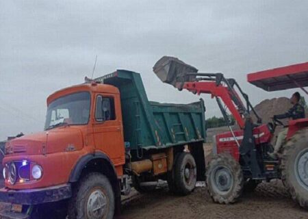 اعمال قانون بر کامیون‌های حمل شن و ماسه بدون مجوز فعالیت در تبریز