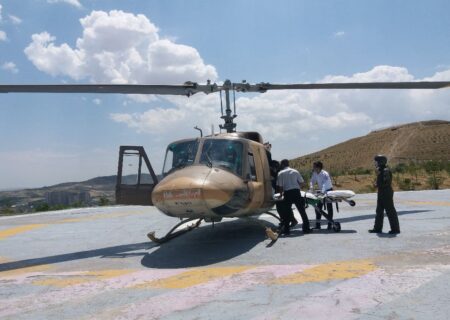 انتقال سه بیمار از اهر به تبریز توسط اورژانس هوایی