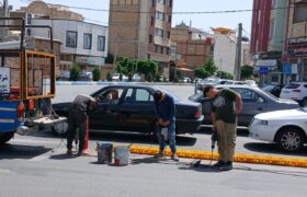 اصلاح و نوسازی تجهیزات ایمنی ترافیک در سطح شهر مرند