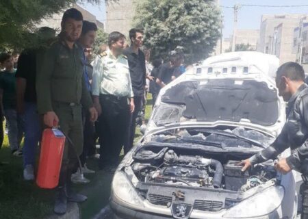اقدام به موقع پلیس مانع آتش سوزی خودرو شهروند مراغه ای شد