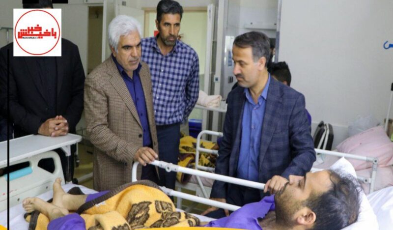 عیادت حبیب‌زاده از مجروح حمله  رژیم صهیونیستی به شهرستان مرند