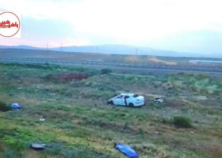 واژگونی مرگبار خودرو در محور اهر – تبریز / ۲ فوتی و یک مصدوم