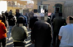 ۳۴ معتاد متجاهر در میانه جمع آوری شد