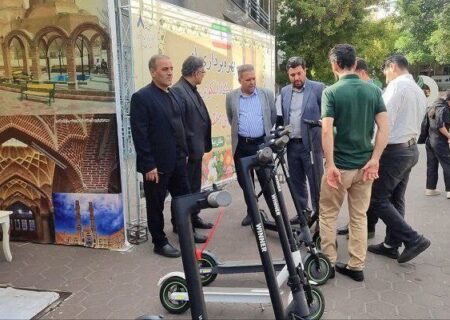 افتتاح دومین ایستگاه اسکوتر برقی منطقه ۸ در پیاده راه ارک تبریز