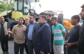برگزاری آیین رونمایی از ماشین‌آلات سنگین راه‌سازی شهرداری مسجدسلیمان با حضور مسئولان شهرستان
