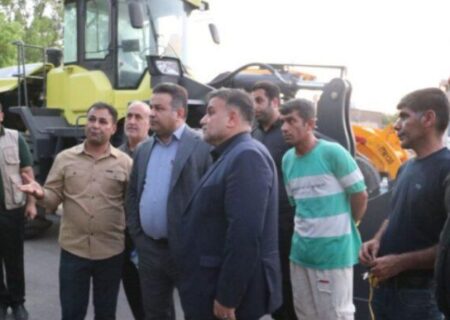 برگزاری آیین رونمایی از ماشین‌آلات سنگین راه‌سازی شهرداری مسجدسلیمان با حضور مسئولان شهرستان