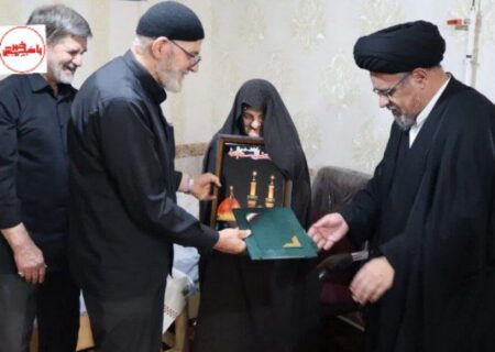 دیدار امام جمعه شهرستان بناب با خانواده‌های معظم شهیدان پوراصل و امیررستمی