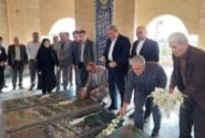 ادای احترام رئیس سازمان بهزیستی کشور به مقام شامخ شهدای میانه+عکس