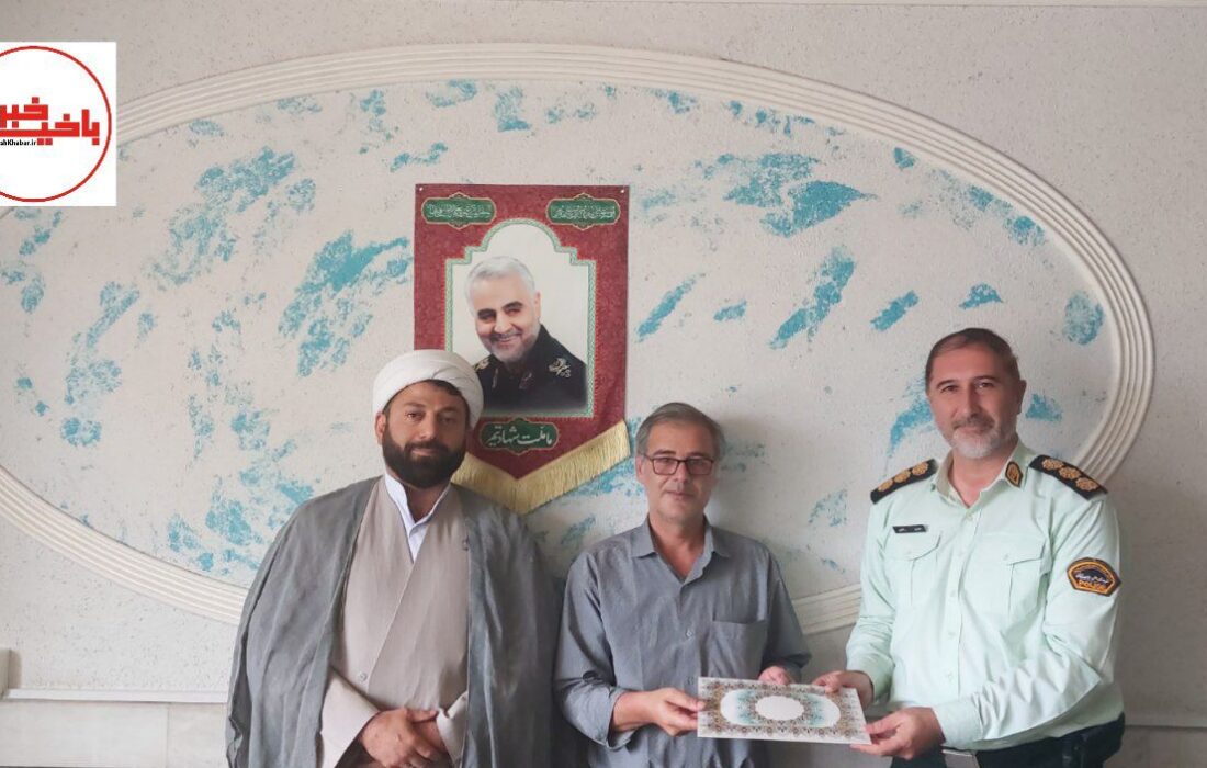 تجلیل فرمانده انتظامی میانه از مدیر مسئول باخیش خبر