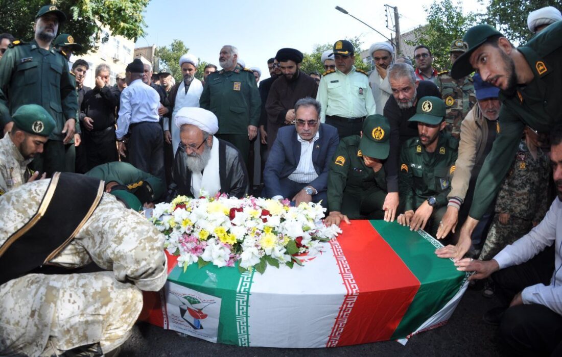 آیین تشییع پیکر پاک شهید پاسدار «محمد باقر مصطفایی»