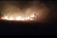 مهار آتش سوزی در منطقه حفاظت شده سهند توسط محیط بانان