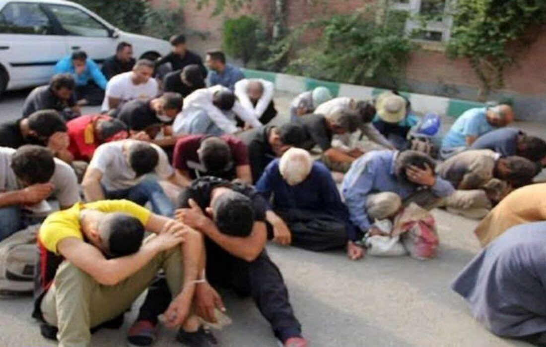 جمع‌آوری ۱۴ معتاد متجاهر در میانه