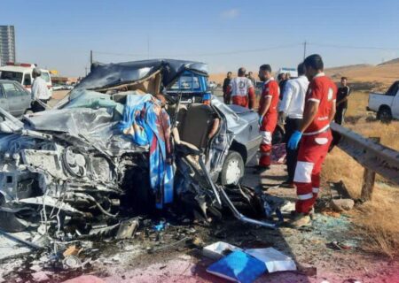 ۵ فوتی حاصل برخورد خودرو پژو ۴۰۵ با نیسان در جاده سرچم اردبیل