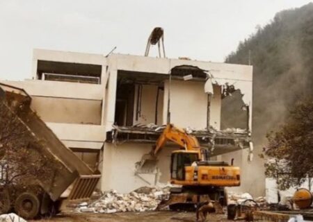 محل تخریب ۶۴ ویلای مجلل غیرمجاز به باغ مرکبات تبدیل شد/ ویدئو