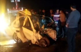 یک فوتی و یک مصدوم حاصل برخورد خودرو ساینا با  کامیونت در جاده میانه به میاندوآب 