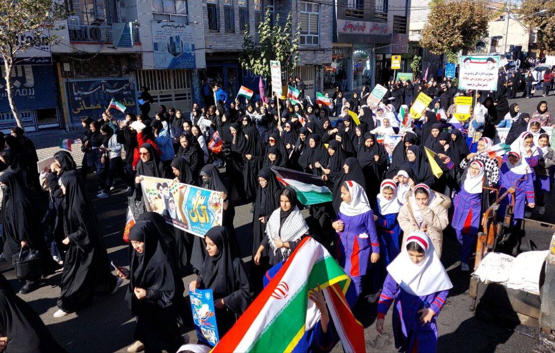 تصاویر/راهپیایی باشکوه ۱۳ آبان میانه زیر چتر امنیت پلیس