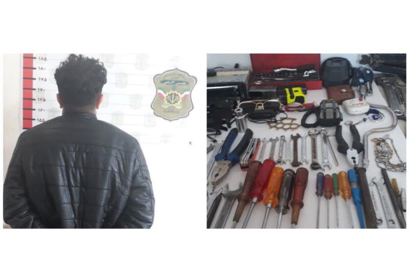 دستگیری سارق لوازم داخل خودرو در شهرستان اسکو