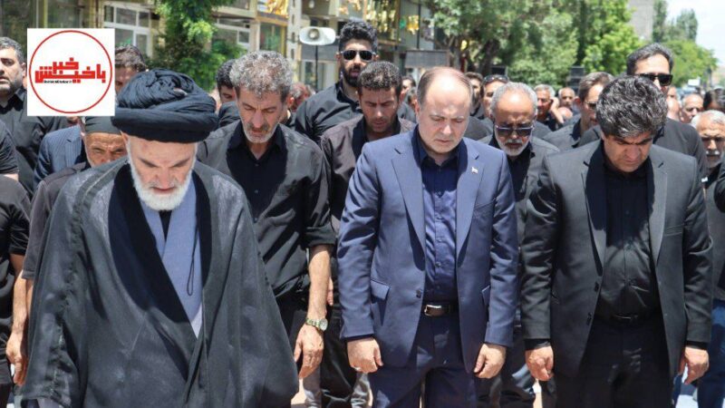 هم‌صدایی وزیر جهاد کشاورزی با عزاداران حسینی در بستان‌آباد؛ حضور سرزده دکتر نوری در صفوف نماز ظهر عاشورا