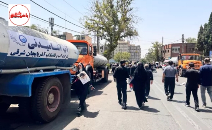 حماسه خدمترسانی؛ تانکرهای آب آذربایجان شرقی در اوج ارادت به رهبر شهید