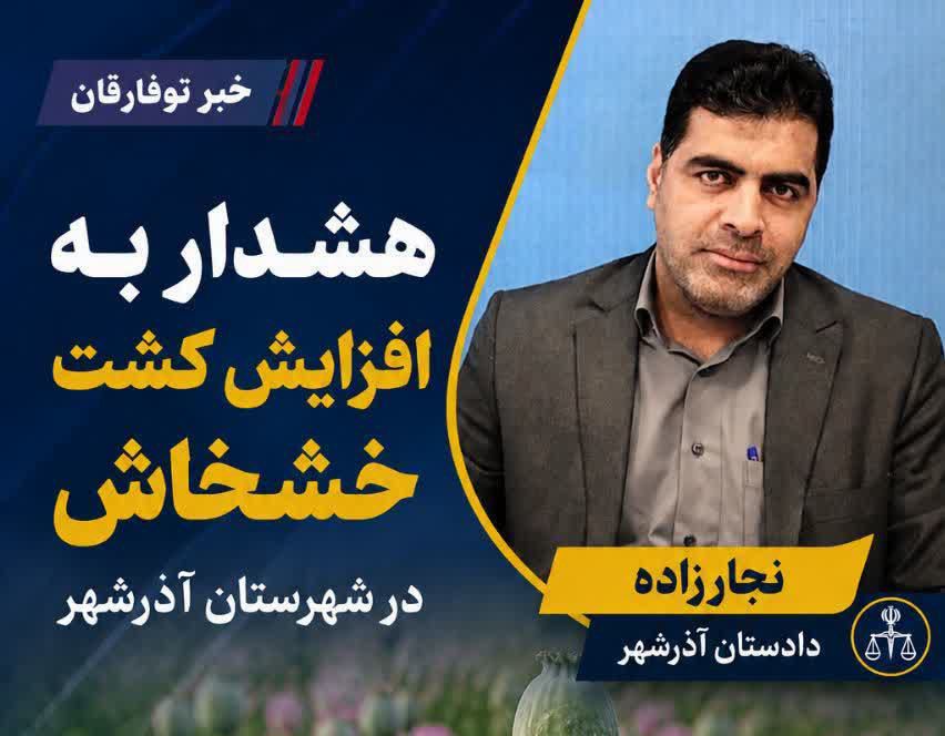 دادستان آذرشهر: کشت خشخاش در شهرستان افزایش یافته و با آن قاطعانه برخورد می‌شود