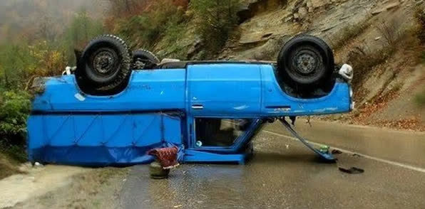 جزئیات حادثه واژگونی نیسان در مراغه / ۱۸ مصدوم در بیمارستان‌های سینا و شهید