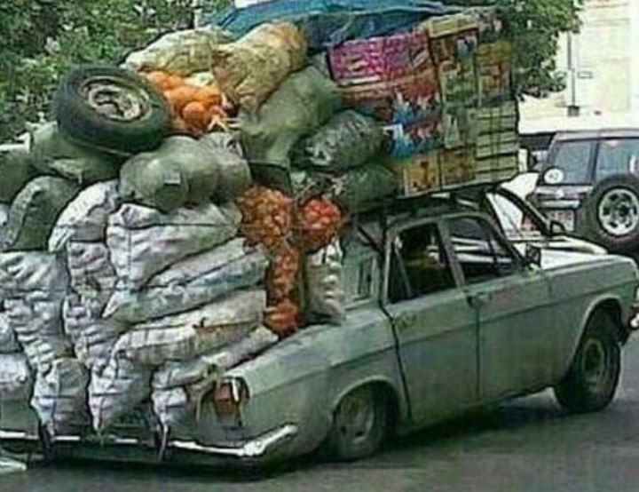 عکس/باور کردنی نیست! ببینید با این پیکان‌ چطور سبزی جابه‌جا می‌کنند!